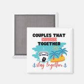 Paare, die gemeinsam Kreuzfahrten Bleibe Anniver Magnet (Vorderseite/Rückseite)