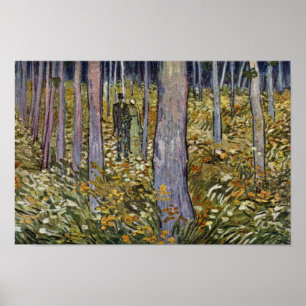 Paare, die in den Wald durch Vincent van Gogh Poster