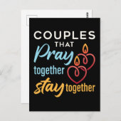 Paare, die zusammen beten, Bleibe zusammen Postkarte (Vorne/Hinten)