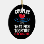 Paare, die zusammen fischen, Bleibe gemeinsam Fisc Keramik Ornament (Rechts)