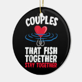 Paare, die zusammen fischen, Bleibe gemeinsam Fisc Keramik Ornament (Links)