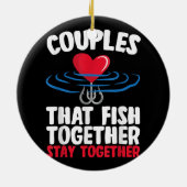 Paare, die zusammen fischen, Bleibe gemeinsam Fisc Keramik Ornament (Hinten)