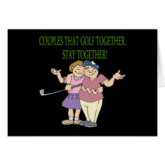 Paare, die zusammen Golf spielen, bleibe zusammen