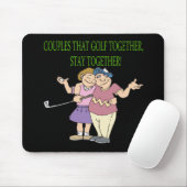 Paare, die zusammen Golf spielen, bleibe zusammen Mousepad (Mit Mouse)