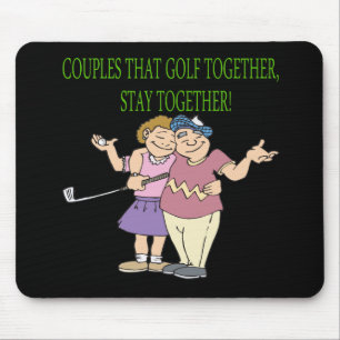 Paare, die zusammen Golf spielen, bleibe zusammen Mousepad