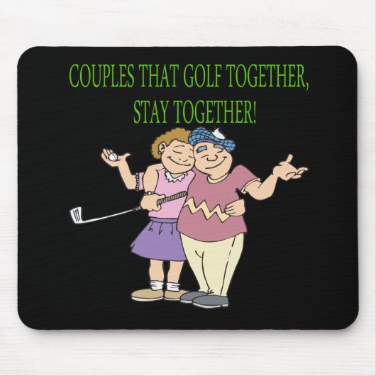 Paare, die zusammen Golf spielen, bleibe zusammen Mousepad (Vorne)
