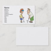 Paare, die zusammen Golf spielen, bleibe zusammen Visitenkarte (Vorne/Hinten)