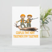 Paare, die zusammen jagen, bleibe zusammen einladung (Stehend Vorderseite)