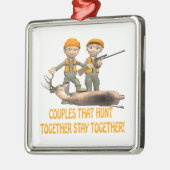 Paare, die zusammen jagen, bleibe zusammen ornament aus metall (Links)