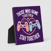 Paare, die zusammen spielen - Gaming Couverliebte Fotoplatte (Vorderseite)