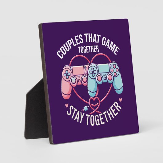 Paare, die zusammen spielen - Gaming Couverliebte Fotoplatte (Vorderseite)