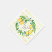 Paare Dusche Citrus Lemon Wreath Blossom Leaf Serviette (Ecke)