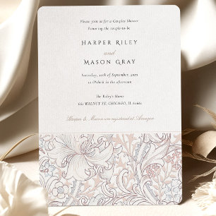 Paare Dusche Classic Golden Lily Elegante Pastel Einladung