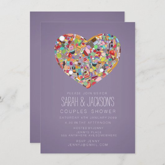 Paare Dusche Feinschmecker Herzlich willkommen im Einladung (Vorne/Hinten)