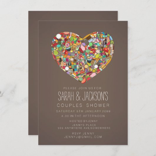 Paare Dusche Feinschmecker Herzlich willkommen im Einladung (Vorne/Hinten)