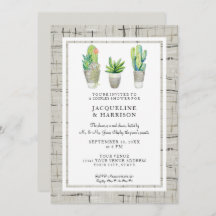 Paare Dusche gestrichene Wüste Sukkulent und Kakte