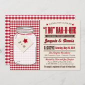 Paare Dusche GRILLEN Einladung in Mason Jar "I DO" (Vorne/Hinten)