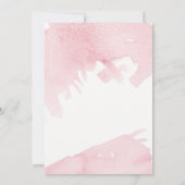 Paare Dusche Modernes einfaches Watercolor Wash Pi Einladung (Rückseite)