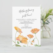 Paare Dusche Poppies Watercolor Florals Einladung (Stehend Vorderseite)