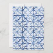 Paare Dusche Shibori Seepferd Starfish Beach Art Einladung (Rückseite)