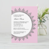 Paare Dusche Vintag klassischer Barockwirl Einladung (Stehend Vorderseite)