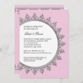 Paare Dusche Vintag klassischer Barockwirl Einladung (Vorne/Hinten)