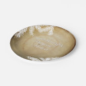 Paare Dusche Wald Center Cut Tree Pappteller (Schrägansicht)