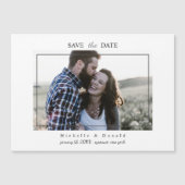 Paare Einfaches Foto Save the Date Magneteinladung (Vorderseite)