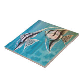 Paare Engelsfisch-Ölgemälde Nr. 1 Fliese (Seite)