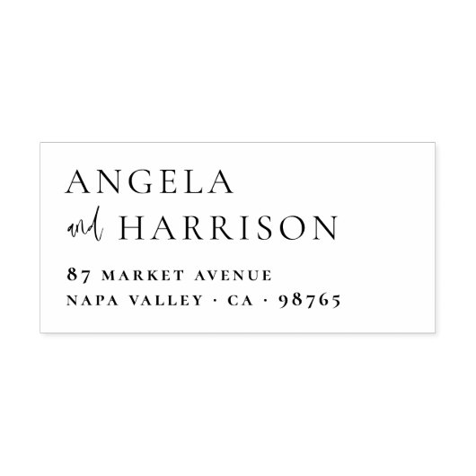 Paare ernennen Elegant Wedding Return Address Permastempel (Design)