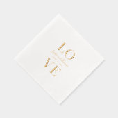 Paare ernennen Moderne elegante Liebe Hochzeit Servietten Mit Folie (Rechts)