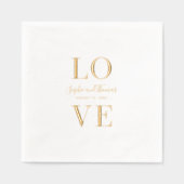 Paare ernennen Moderne elegante Liebe Hochzeit Servietten Mit Folie (Vorderseite)