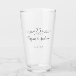 Paare ernennen Modernes Geschenk zum 25. Geburtsta Glas