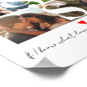 Paare Erste Foto Collage Custom Text LIEBE Poster (Ecke)