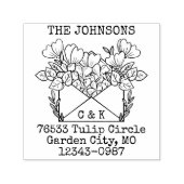 Paare Erste Rücksendeadresse Blume Permastempel (Design)