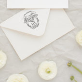 Paare Erste Rücksendeadresse Blume Permastempel