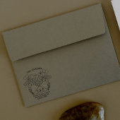 Paare Erste Rücksendeadresse Blume Permastempel