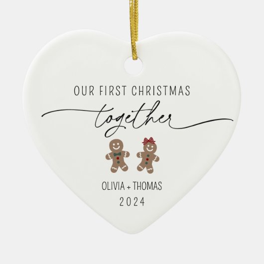 Paare - Erste Weihnachten - Foto Keramik Ornament (Vorne)