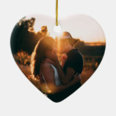 Paare - Erste Weihnachten - Foto Keramik Ornament (Hinten)