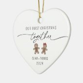 Paare - Erste Weihnachten - Foto Keramik Ornament (Links)