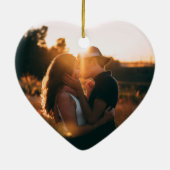 Paare - Erste Weihnachten - Foto Keramik Ornament (Hinten)