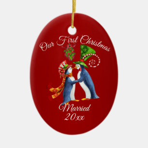Paare Erster Weihnachtsurlaub Keramik Ornament