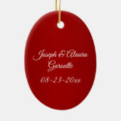 Paare Erster Weihnachtsurlaub Keramik Ornament (Hinten)