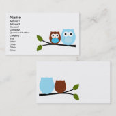 Paare Eulen-Visitenkarten Visitenkarte (Vorne/Hinten)