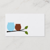 Paare Eulen-Visitenkarten Visitenkarte (Rückseite)