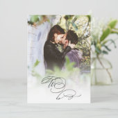 *~* Paare FOTO DIY UAWG + QR AR6 Wedding Invit Einladung (Stehend Vorderseite)