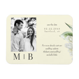 Paare Foto Gelb Save the Date Hochzeit Magnet