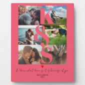 Paare Foto Liebe Initialen Personalisiert Fotoplatte (Vorderseite)