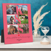 Paare Foto Liebe Initialen Personalisiert Fotoplatte (Seite)