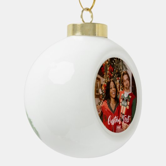 Paare Foto Ornament - Personalisiertes Urlaubspens (Links)
